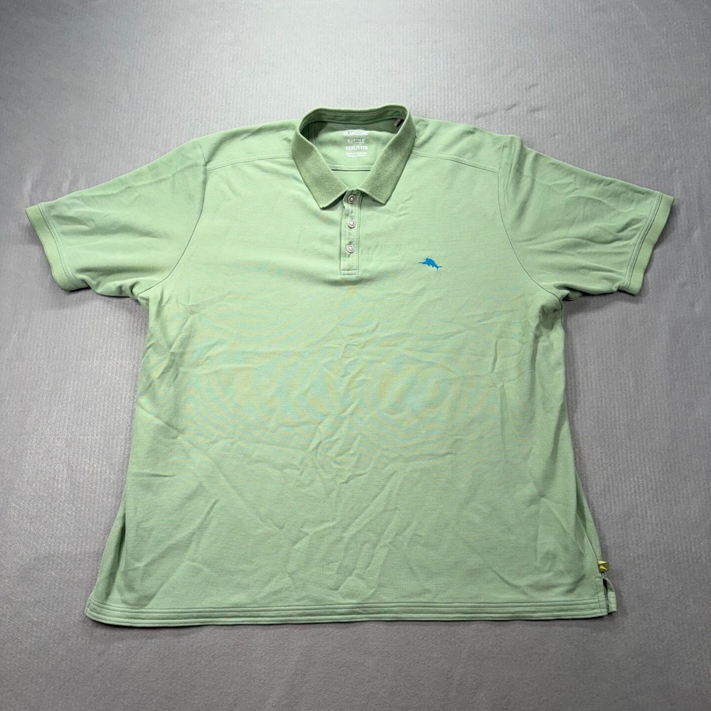 Tommy‎ Bahama Polo Shirt Mens XXXL Green IslandZone Supima Cotton T220856